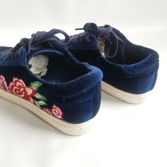 new Kenneth Cole Reaction Joey Blue Velvet Rose Shoes 9 - Picture 10 of 12